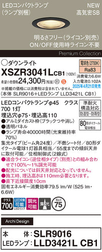 パナソニック（PANASONIC）屋外灯 XSZR3041LCB1