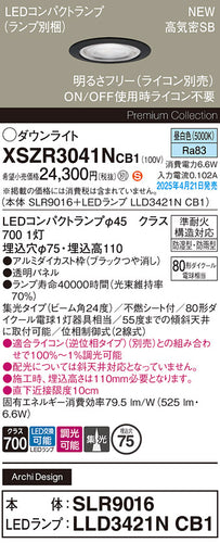 パナソニック（PANASONIC）屋外灯 XSZR3041NCB1