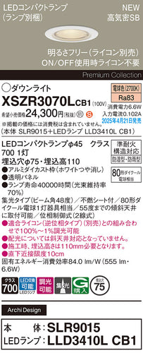 パナソニック（PANASONIC）屋外灯 XSZR3070LCB1