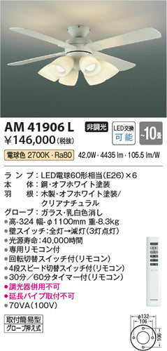 コイズミ（KOIZUMI）シーリングファン AM41906L
