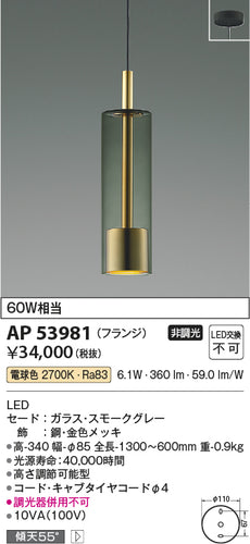 コイズミ（KOIZUMI）ペンダント AP53981