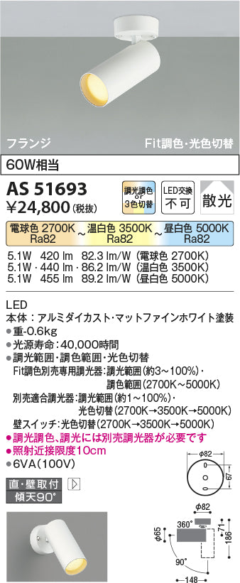 コイズミ（KOIZUMI）スポットライト AS51693