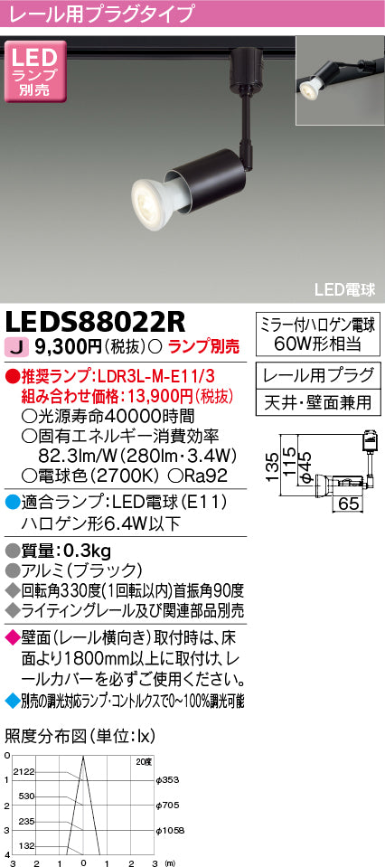 東芝（TOSHIBA）スポットライト LEDS88022R